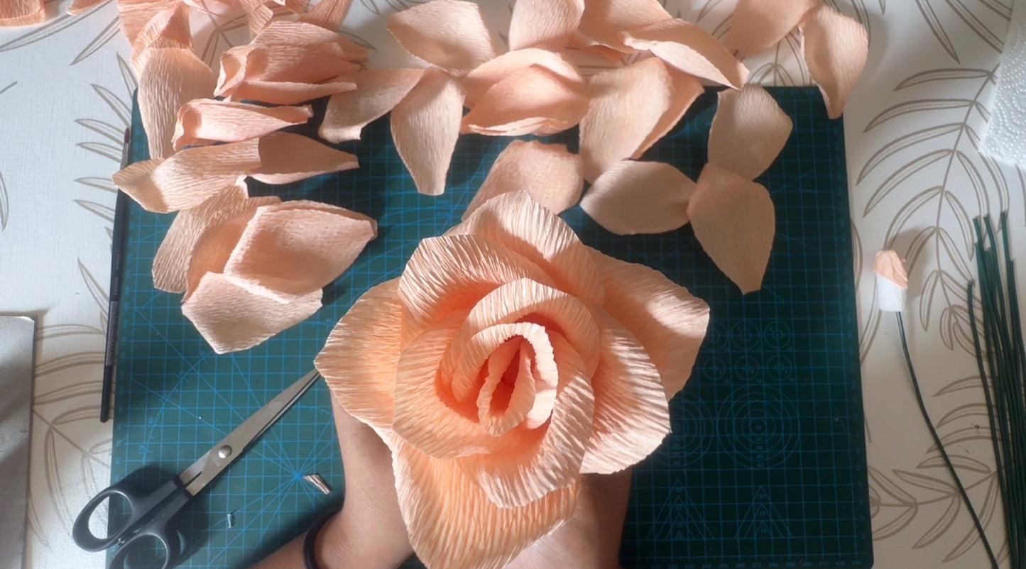 Tutorial - Rose di Carta Crespa