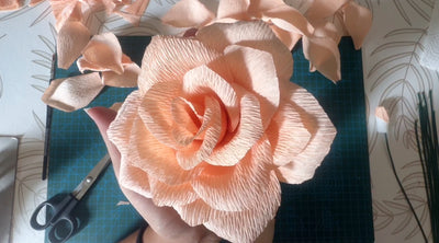 Tutorial + Kit materiale - Rose di Carta Crespa