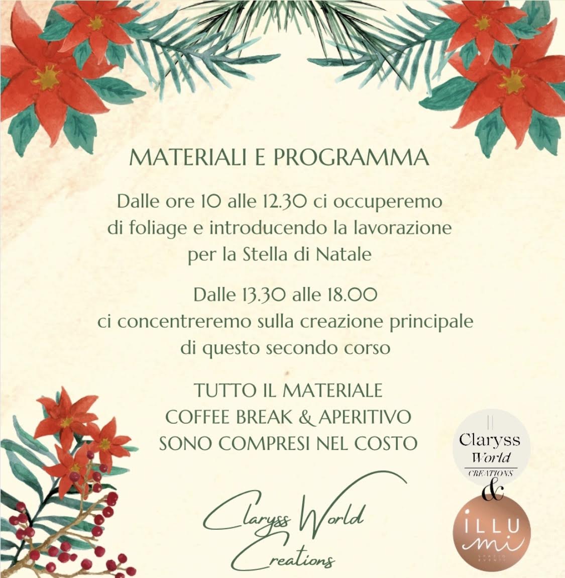 CORSO DI FOLIAGE & STELLA DI NATALE